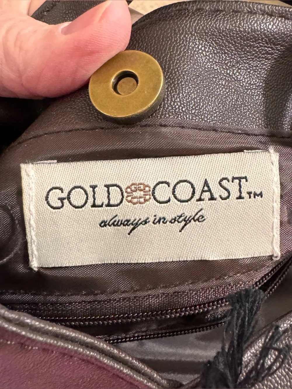 Gold Coast Denim & Brown Leather Pocket Shoulder Bag -Western wear/ McBling/Boho